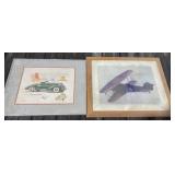 Automotive and Airplane Framed Art