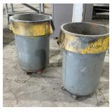 2 - Rolling Trash Cans