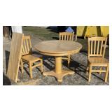 42" Center Pedestal Table and Chairs