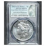 2021-CC Morgan Silver Dollar PCGS MS70 Adv Release