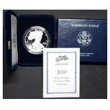 2010 W 1oz Proof Silver Eagle MIB