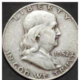 1952-D Franklin Silver Half Dollar