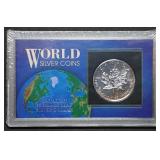 1oz Silver Maple Leaf in Nice Holder