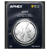 2025 Niue 1oz .999 Silver Ironman vs Ultron Coin