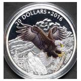 2016 Canada 1oz .999 Silver Wildlife Colorized
