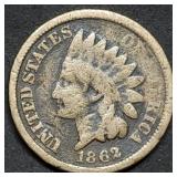 1862 Indian Head Cent