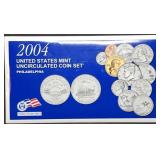 2004 Philadelphia 11-Coin Mint Set in Envelope