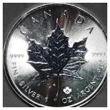 2015 Canada 1oz Silver Maple Leaf Gem BU