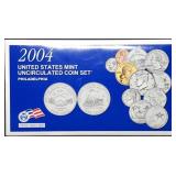 2004 Philadelphia 11-Coin Mint Set in Envelope