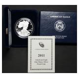 2011 W 1oz Proof Silver Eagle MIB