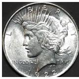 1922 Peace Silver Dollar Gem BU