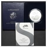 2007 W 1oz Burnished Silver Eagle MIB w/ Cert.
