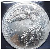 2020 Korean 1oz Silver Phoenix Coin Gem BU