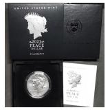 2021 Peace Silver Dollar BU Mint in Box