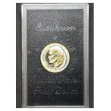 1974 S Proof Silver Ike Dollar, Crazy Toning