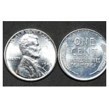 Pair of Gem BU 1943 Lincoln Penny Steel War Cents