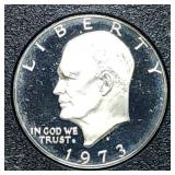 1973 S Proof Silver Ike Dollar in Holder