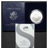 2008 W 1oz Burnished Silver Eagle MIB w/ Cert.
