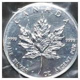 2005 Canada 1oz Silver Maple Leaf BU
