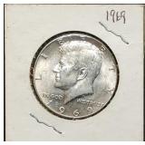 1969 D Kennedy 40% Silver Half Dollar Gem BU