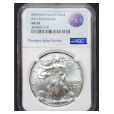 2017 W 1oz Burnished Silver Eagle NGC MS70