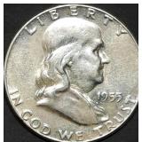 1955 Franklin Mint Silver Half Dollar BU