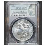 2021 P Morgan Silver Dollar PCGS MS70 Adv Release