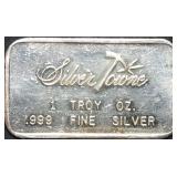Vintage 1 Troy Oz .999 Silver Bar