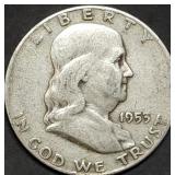 1953-D Franklin Silver Half Dollar