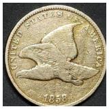 1858 Small Letter Flying Eagle Cent Nice
