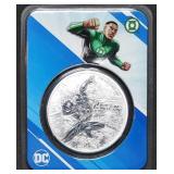 2023 Samoa 1oz .999 Silver Green Lantern Coin BU