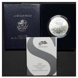 2007 W 1oz Burnished Silver Eagle MIB w/ Cert.