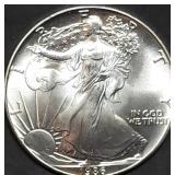 1986 1oz Silver Eagle Gem BU 1st Year