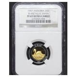 1997 Andorra 1/10th Oz Gold & Platinum Bi-Metal