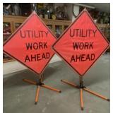 2 - Utility Work Ahead Signs