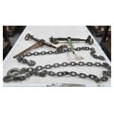 2 - Adjustable Chain Boomers & Log Chain