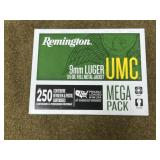 250 rnds Remington UMC 9mm Ammo