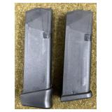 2 - Glock 9mm 15 rnd Magazines