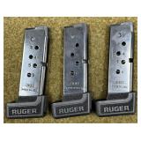 3 - Ruger .380 Auto 6 rnd Magazines