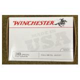 100 rnds Winchester .38 Spl Ammo
