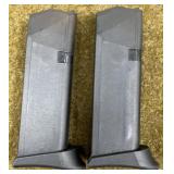 2 - Glock 9mm 15 rnd Magazines