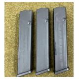 3 - Glock .40 cal 22 rnd Magazines