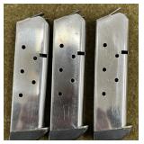 3 - Stainless 1911 6 rnd Magazines