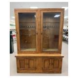 2pc Wood Gun Cabinet