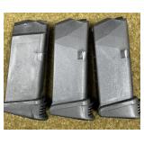 3 - Glock .40 Cal 9 rnd Magazines