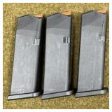 3 - Glock 9mm 10 rnd Magazines