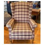 Plaid Wingback Chair