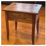 Early Soap Box Turned into Side Table