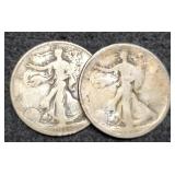 2 W. Liberty Half Dollars: 1920, 1936