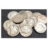16 Mercury Dimes